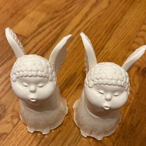 Elegant White Angel Candle Holders